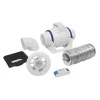 Vent-Axia ACM100T 100mm Axial Inline Bathroom Shower Extractor Fan Kit With LED Light with Timer White 240V