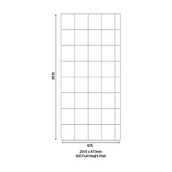Mira Flight Shower Wall Panel White 875 x 2010 x 6mm -Wall Vent Pro Sales 1558X A2