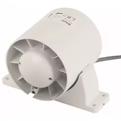 Xpelair Airline ALL100T 100mm Axial Inline Bathroom Shower Extractor Fan Kit With LED Light with Timer White / Chrome 220-240V -Wall Vent Pro Sales 190FH A3