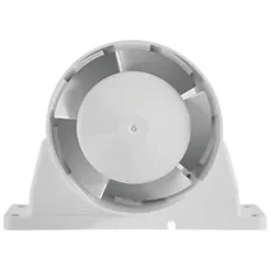 Xpelair Airline ALL100T 100mm Axial Inline Bathroom Shower Extractor Fan Kit With LED Light with Timer White / Chrome 220-240V -Wall Vent Pro Sales 190FH A4