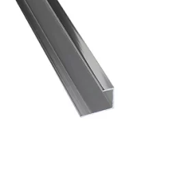 Splashwall End Cap Polished Silver 2420 x 11mm