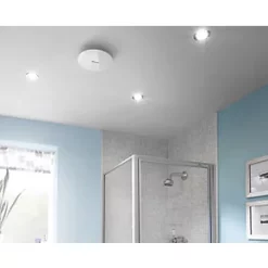 Xpelair LVCV4SR 100mm Axial Bathroom or Kitchen Extractor Fan with Humidistat & Timer White 220-240V -Wall Vent Pro Sales 386GX A5