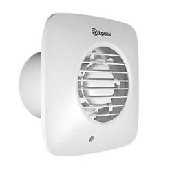 Xpelair DX150HTS 150mm Axial Bathroom or Kitchen Extractor Fan with Humidistat & Timer White 220-240V