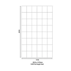 Mira Flight Shower Wall Panel White 1175 x 2010 x 6mm -Wall Vent Pro Sales 4240X A2