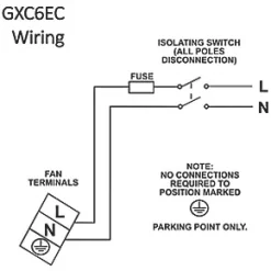 Xpelair GXC6EC 184mm Axial Kitchen Extractor Fan White 120-230V -Wall Vent Pro Sales 457GX A4
