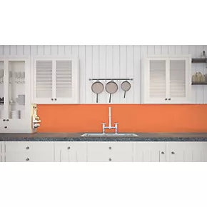 Splashwall Bathroom Splashback Gloss Orange 900 x 2420 x 4mm 2 Splashwall Bathroom Splashback Gloss Orange 900 x 2420 x 4mm - Image 2