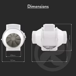 Xpelair XIMX100 100mm Axial Inline Extractor Fan 240V -Wall Vent Pro Sales 5465H A4