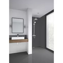 Splashwall Composite Splashback Gloss Brushed Black 1220 x 2440 x 3mm -Wall Vent Pro Sales 610RJ A2