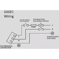 Xpelair GX6EC 184mm Axial Kitchen Extractor Fan White 120-230V -Wall Vent Pro Sales 645GX A4