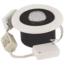 Xpelair Airline ALL100 100mm Axial Inline Bathroom Shower Extractor Fan Kit With LED Light White / Chrome 220-240V -Wall Vent Pro Sales 669FH A2