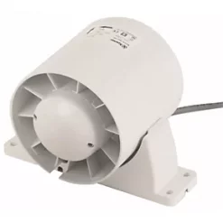 Xpelair Airline ALL100 100mm Axial Inline Bathroom Shower Extractor Fan Kit With LED Light White / Chrome 220-240V -Wall Vent Pro Sales 669FH A3