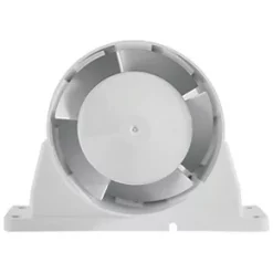 Xpelair Airline ALL100 100mm Axial Inline Bathroom Shower Extractor Fan Kit With LED Light White / Chrome 220-240V -Wall Vent Pro Sales 669FH A4