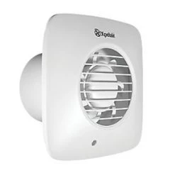 Xpelair LV100TS 100mm Axial Bathroom Extractor Fan with Timer White 220-240V