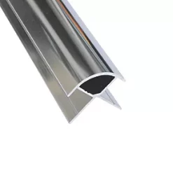Splashwall External Corner Polished Silver 2420 x 11mm