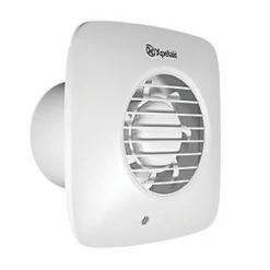 Xpelair DX100HTS 100mm Axial Bathroom Extractor Fan with Humidistat & Timer White 220-240V -Wall Vent Pro Sales 8578H A2