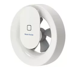 Vent-Axia 409802 Lo-Carbon 99mm Axial Bathroom App Controlled Extraction Fan White 230V