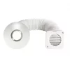 Xpelair SSISFC100 Simply Silent 100mm Axial Bathroom Shower Extractor Fan Kit With LED Light with Timer White 220-240V