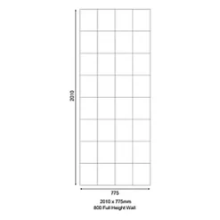 Mira Flight Shower Wall Panel White 775 x 2010 x 6mm -Wall Vent Pro Sales 9165X A2