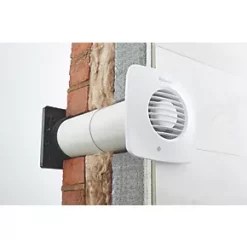 Xpelair DX100S 100mm Axial Bathroom Extractor Fan White 220-240V -Wall Vent Pro Sales 9878H A3